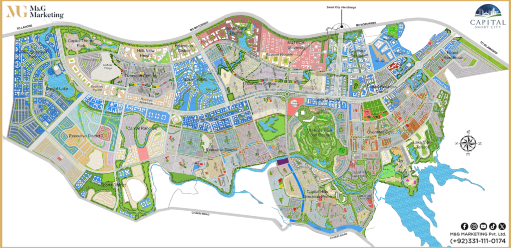 Location and Map Capital Smart City Islamabad Master Plan Updated Contact M&G Marketing +923311110174